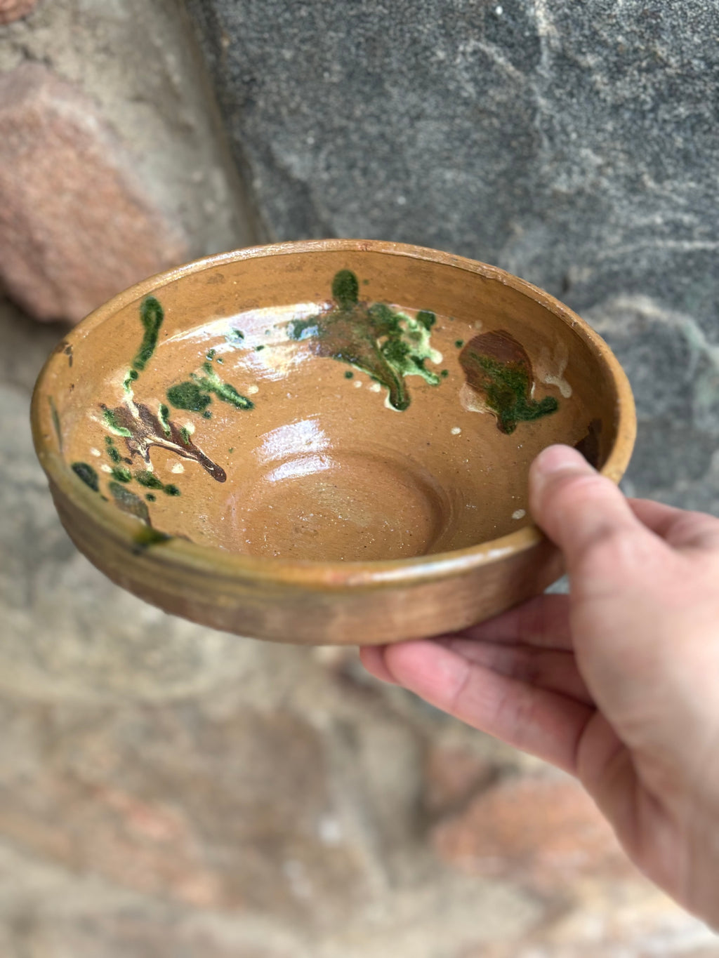 Romanian Pottery Glazed Bowl