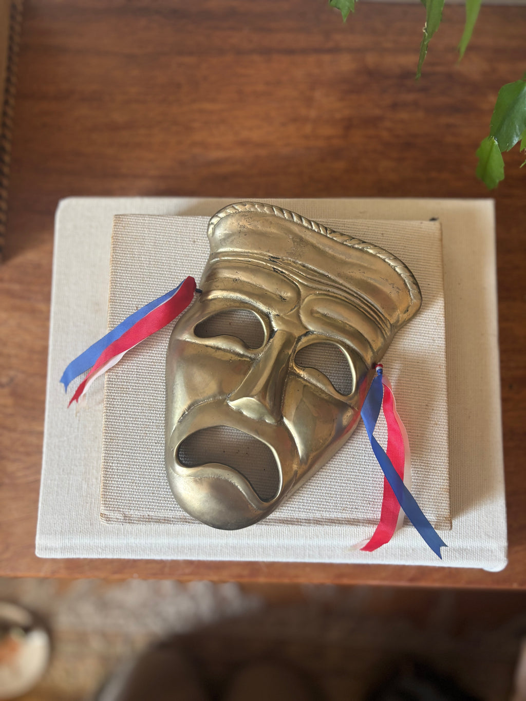Vintage Brass Theater Mask