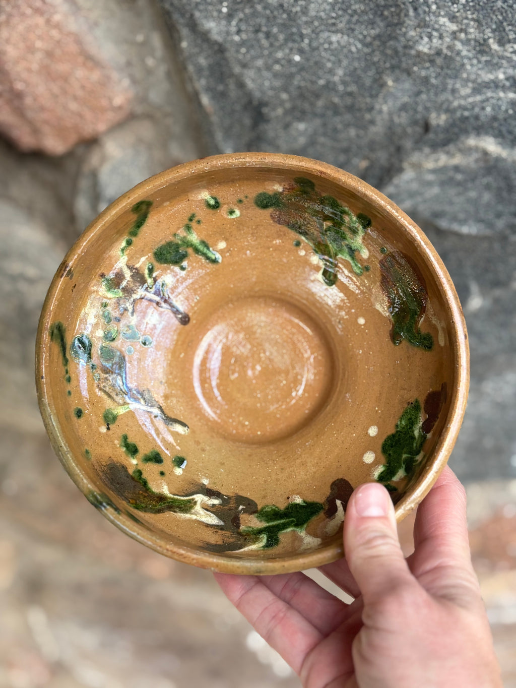 Romanian Pottery Glazed Bowl
