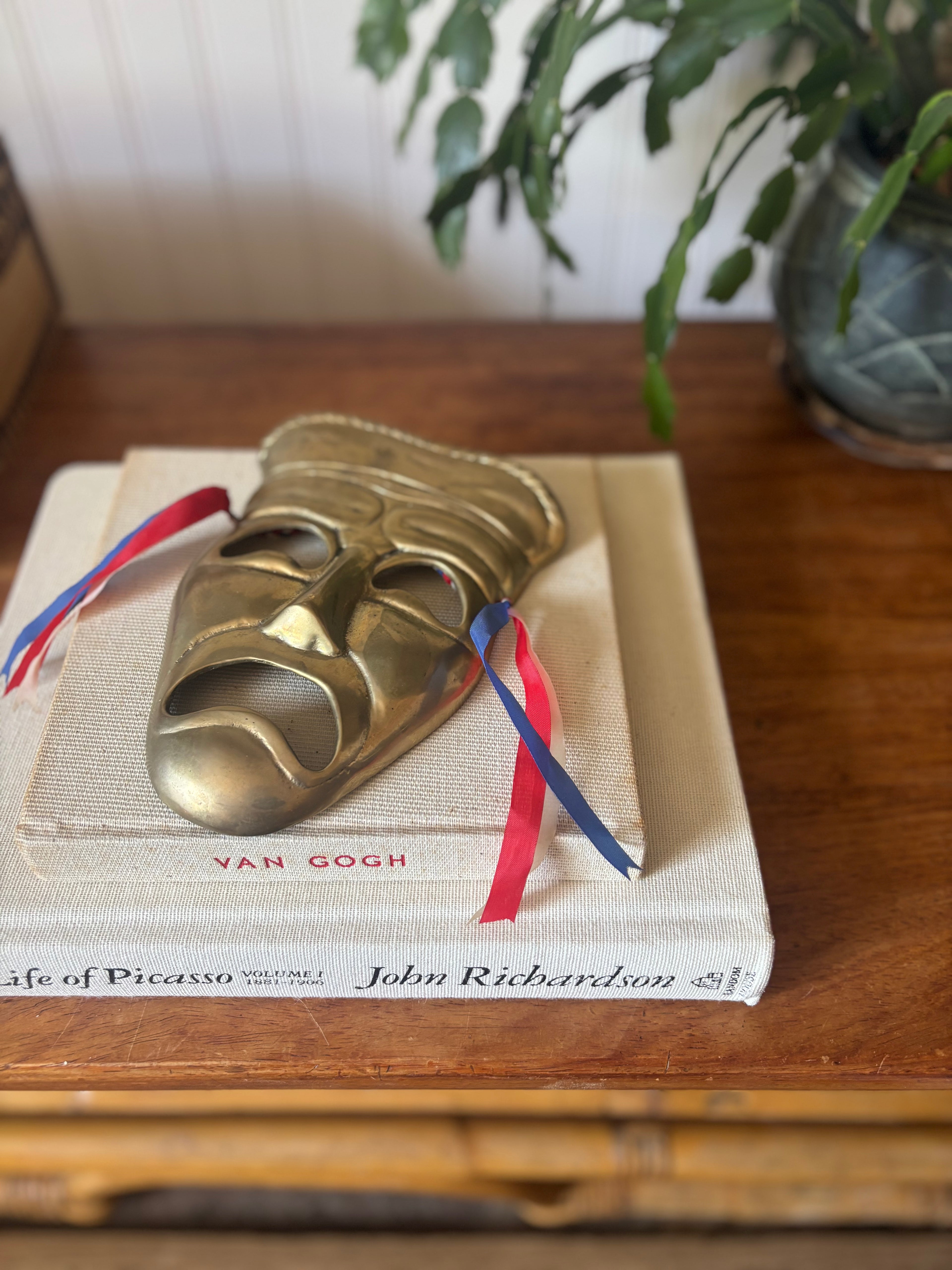 Vintage Brass Theater Mask