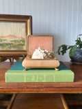 Pink Alabaster Box with Gold Feet, Italy